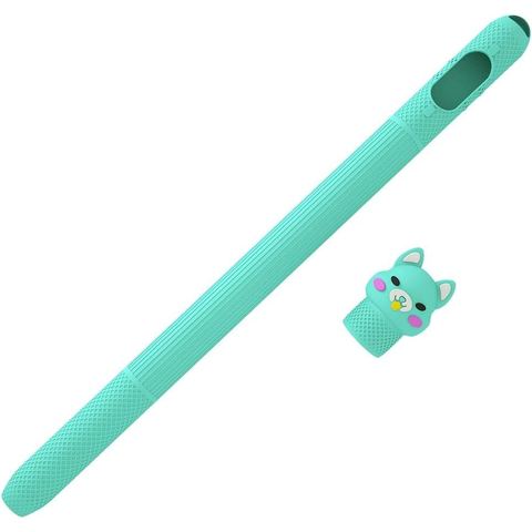 AWINNER Silicone Cartoon Sleeve for Apple Pencil, Cyan