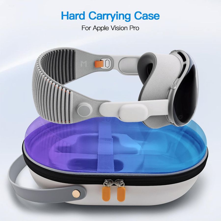 AWINNER Apple Vision Pro Case for Elite Strap, Blue, view 2