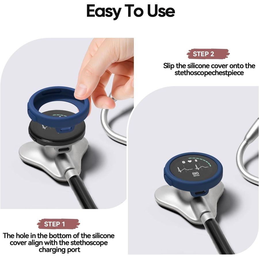 AWINNER Silicone Covers for Eko CORE 500 Stethoscope, 3-Pack, view 3