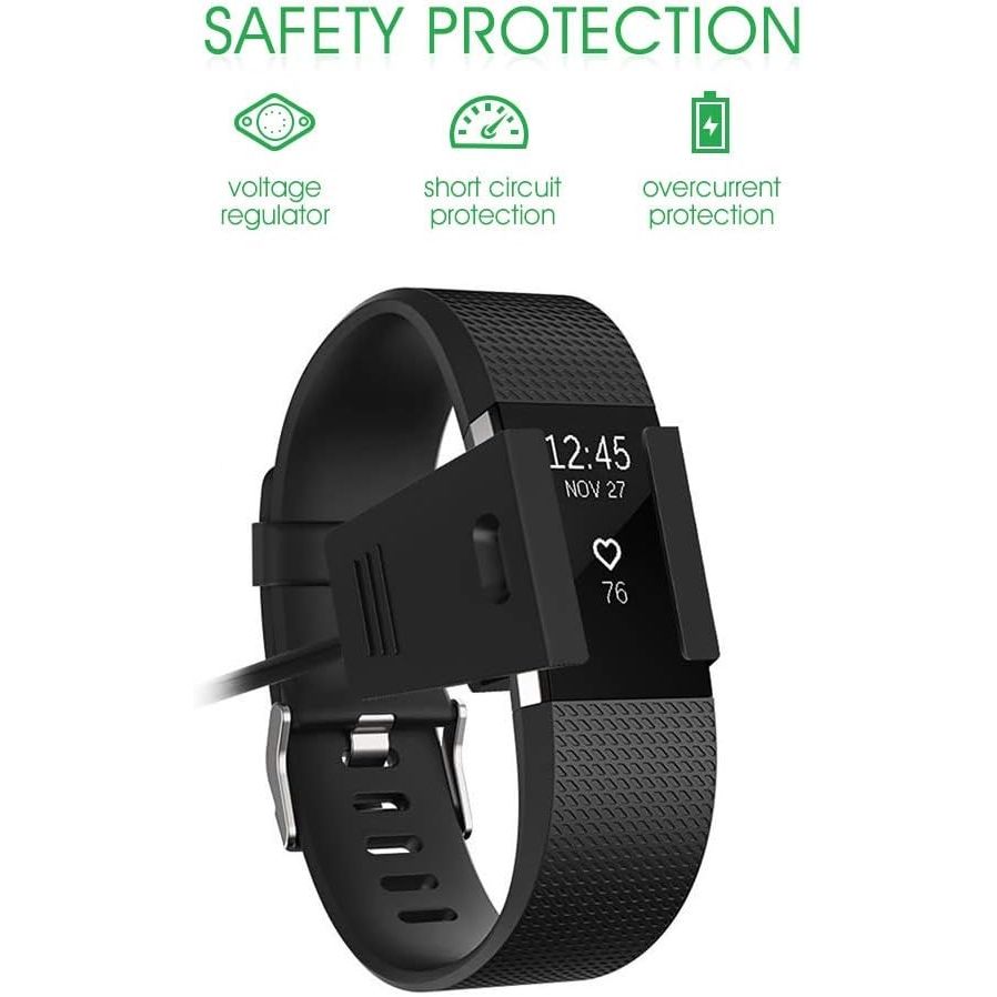 AWINNER Fitbit Charge 2 Charger, 2-Pack with Cradle Adapter, view 2