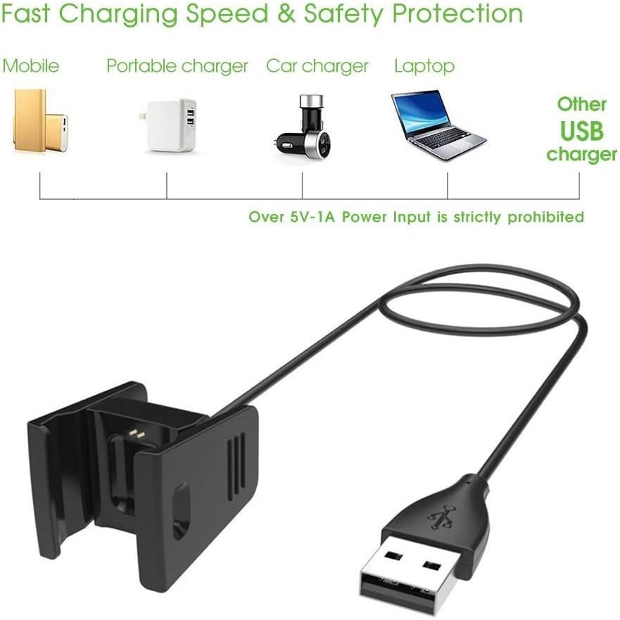 AWINNER Fitbit Charge 2 Charger, 2-Pack with Cradle Adapter, view 3