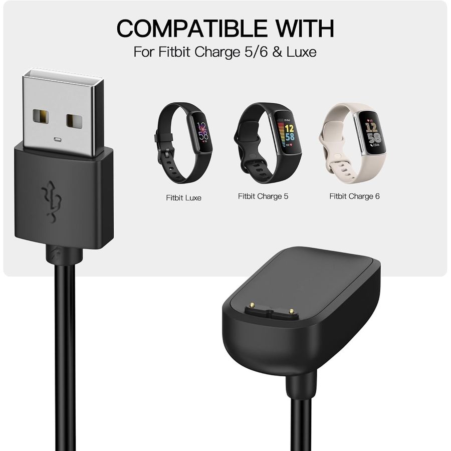 AWINNER Fitbit Charge 6, Charge 5 & Luxe Charger, Two Lengths, view 2