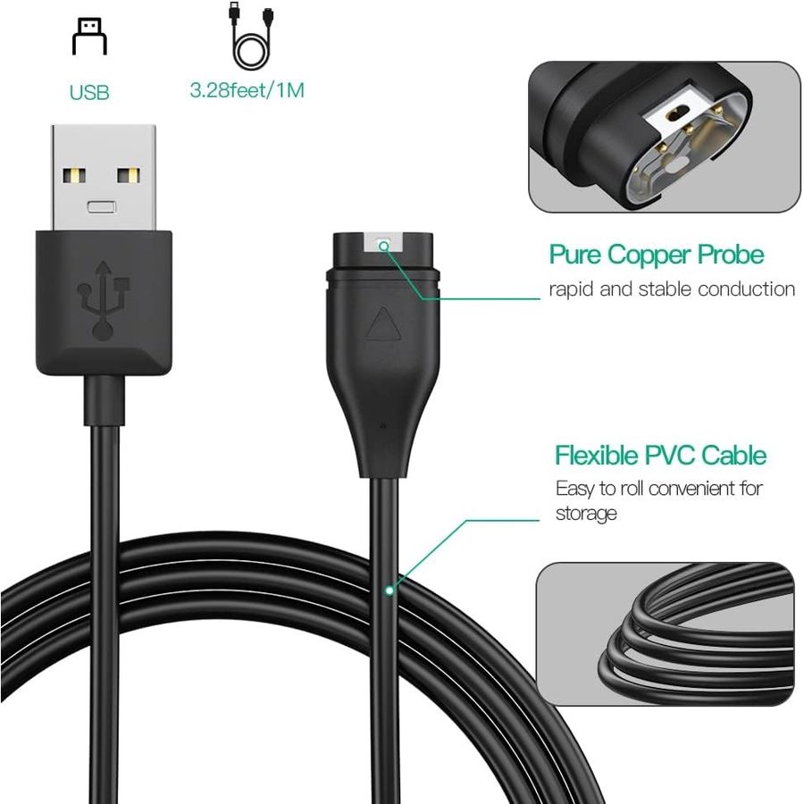 AWINNER Garmin Charging Cable, 3-Pack Family Set, view 6