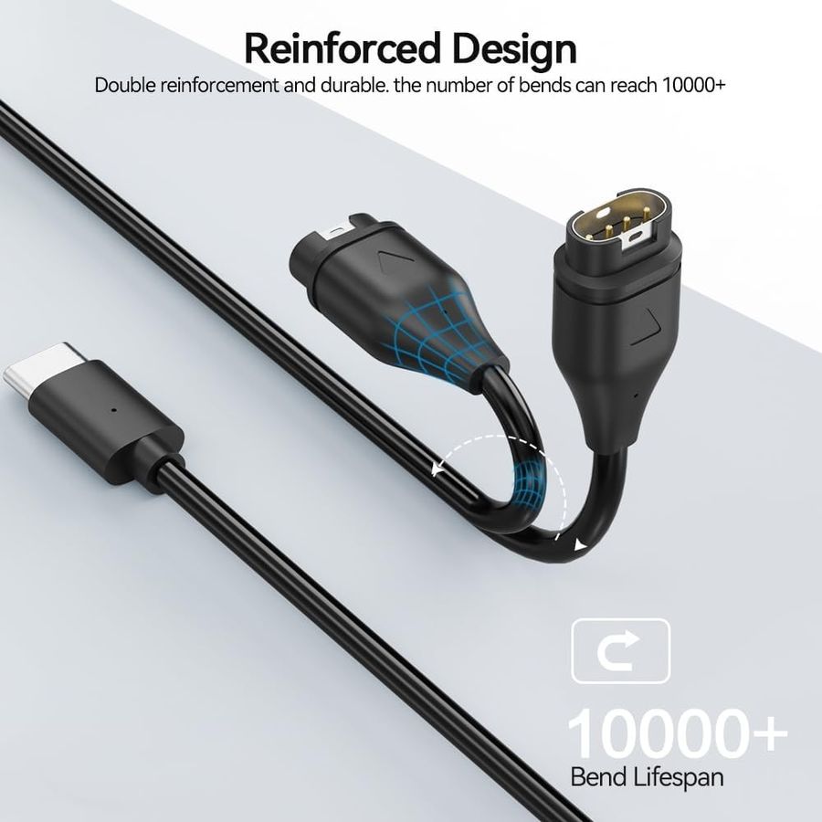 AWINNER Garmin Watch Charger, USB-C Cable, 2-Pack, view 6