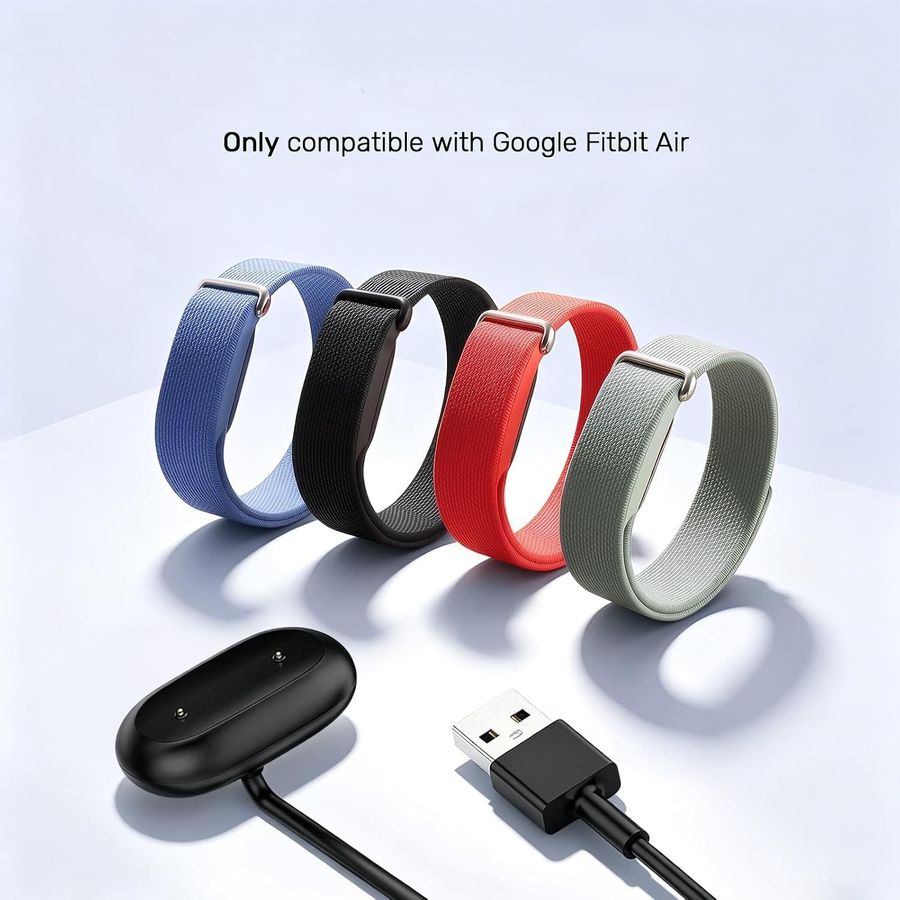 AWINNER Google Fitbit Air Charger, 2-Pack, Black USB-A, view 2