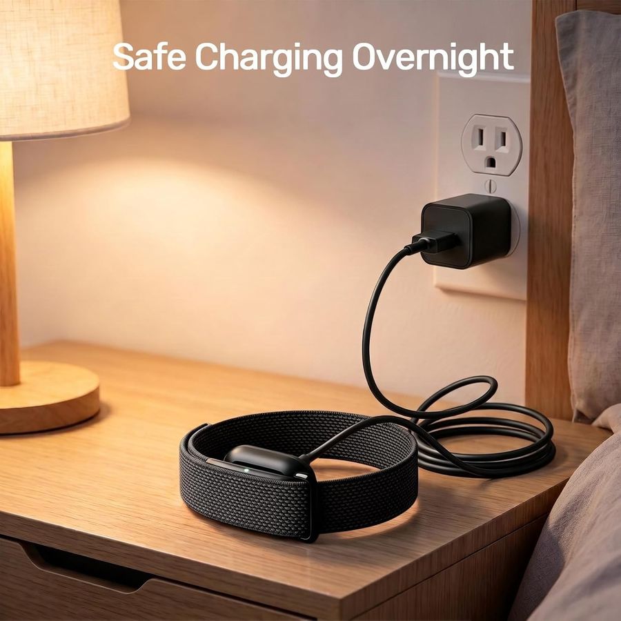 AWINNER Google Fitbit Air Charger, 2-Pack, Black USB-A, view 5