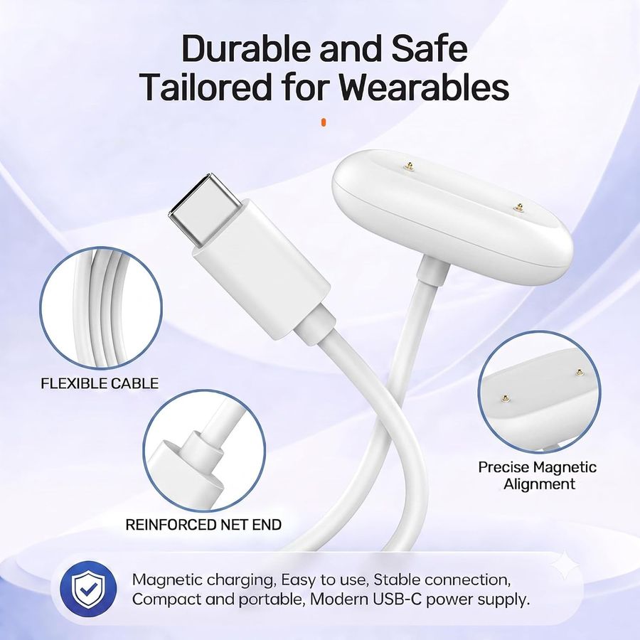 AWINNER Google Fitbit Air Charger, 2-Pack, White, view 3