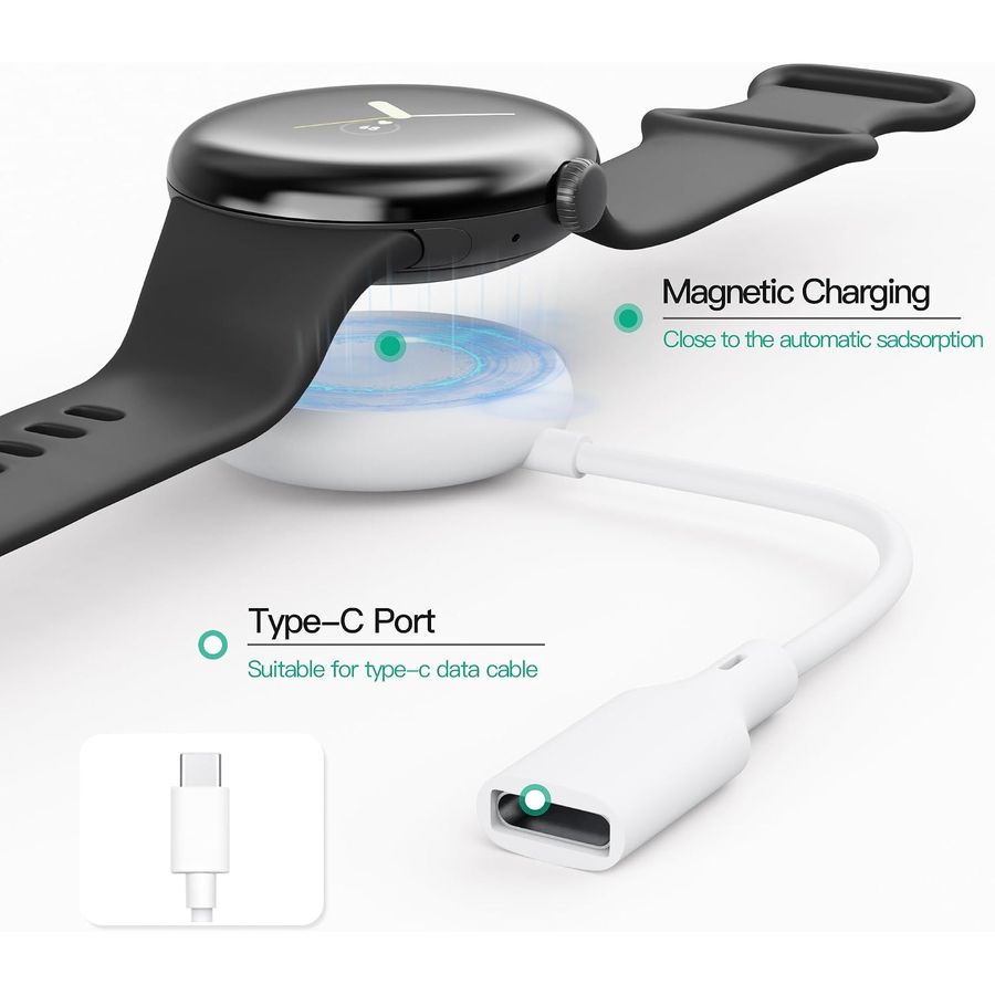 AWINNER Portable Magnetic Charger for Google Pixel Watch, view 4