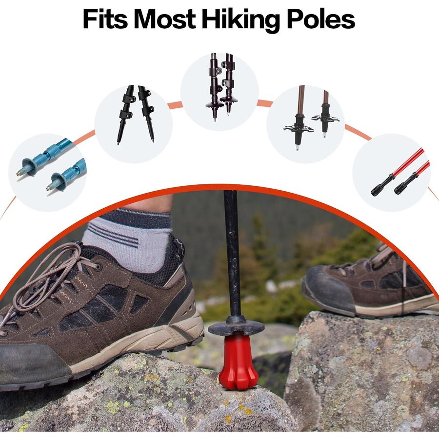 AWINNER Rubber Tips for Hiking Poles, 4-Pack, view 5