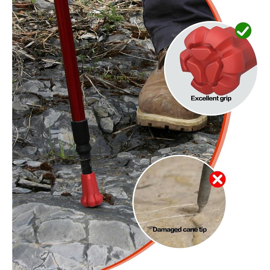 AWINNER Rubber Tips for Hiking Poles, 4-Pack, view 6