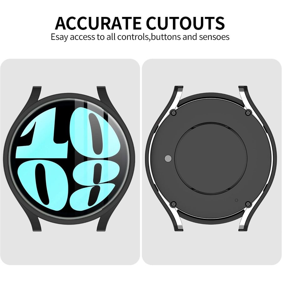 AWINNER Galaxy Watch 6 44 mm Case with Tempered Glass, 6-Pack, view 3