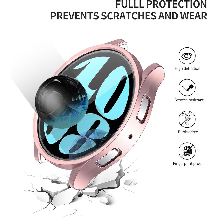 AWINNER Galaxy Watch 6 44 mm Case with Tempered Glass, 6-Pack, view 4