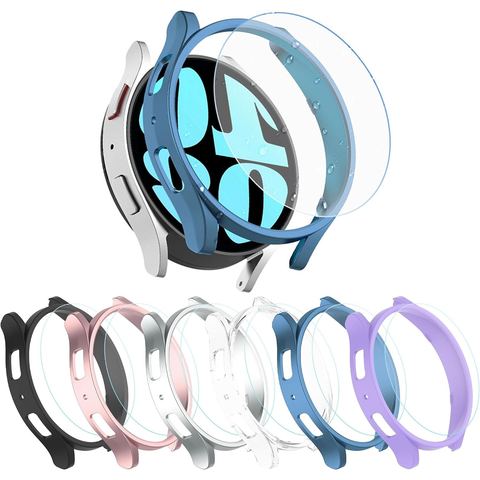 AWINNER Galaxy Watch 6 44 mm Case with Tempered Glass, 6-Pack