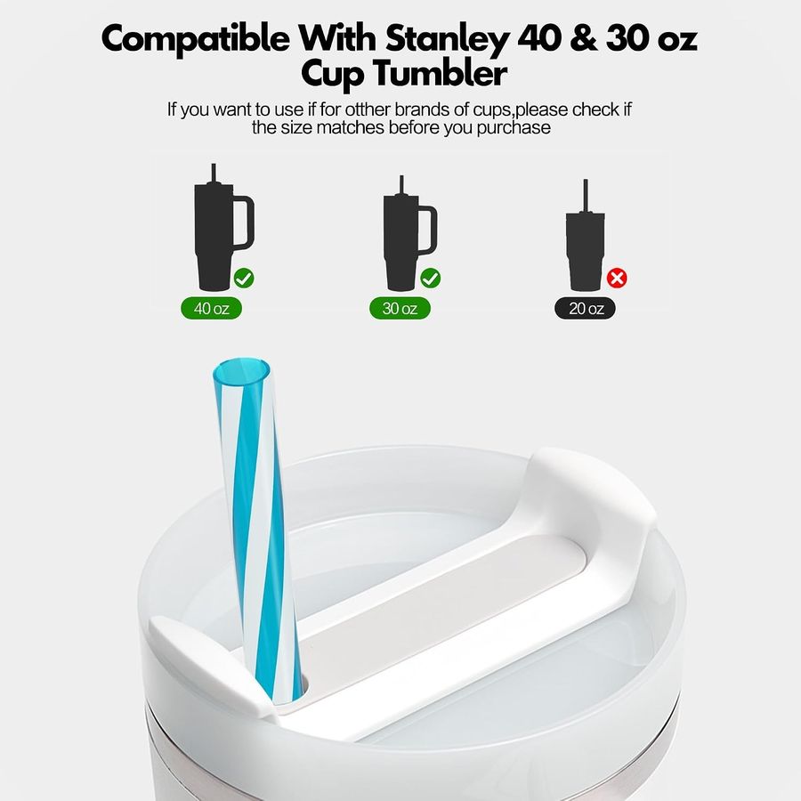 AWINNER Replacement Straws for Stanley 40 oz & 30 oz, 6-Pack, view 6